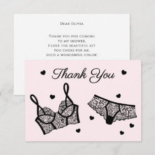 Lingerie Party Bridal Shower Photo Thank You