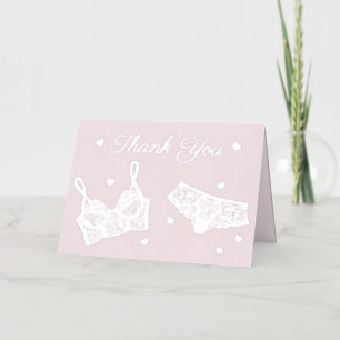 Lingerie Party Bridal Shower Photo Thank You Foil Holiday Card