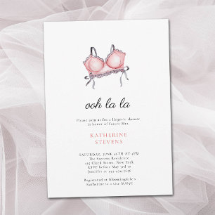 Lingerie Party Ooh La La Ribbons Bridal Shower Invitation