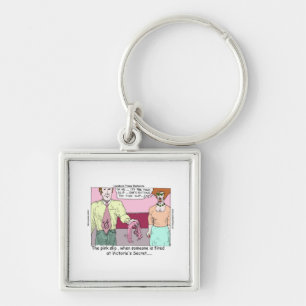 Lingerie Shop Pink Slip Funny Gifts Tees Cards Etc Key Ring
