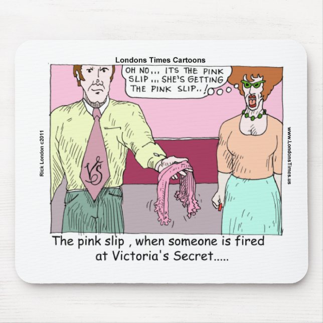 Lingerie Shop Pink Slip Funny Gifts Tees Cards Etc Mouse Pad (Front)
