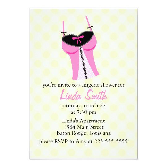 Lingerie Shower Card