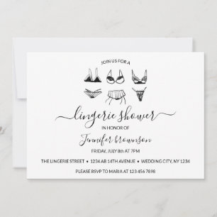 Lingerie shower invitation