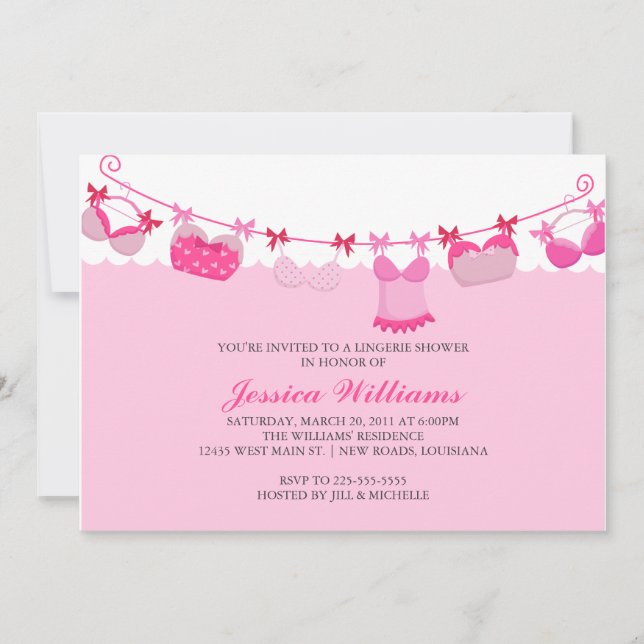 Lingerie Shower Invitation (Front)