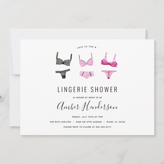 Lingerie Shower Invitation (Front)