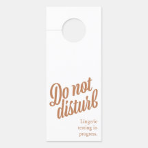 Lingerie Shower Invitation Door Hanger