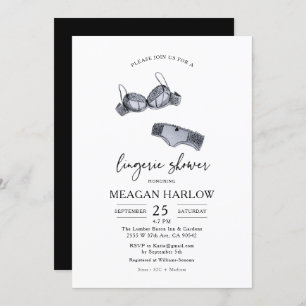 Lingerie Shower   Lingerie Party Bridal Shower Invitation