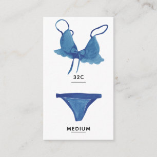 Lingerie Size Insert Card