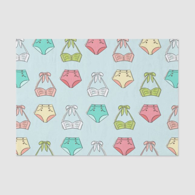 Lingerie Summer Swimsuit Shower Tissue Paper (Front)