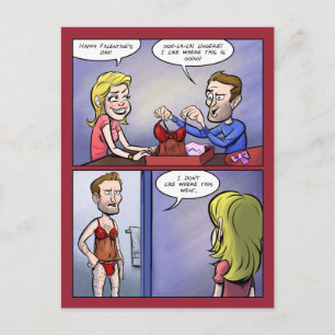 Lingerie Valentine Holiday Postcard