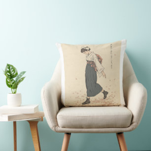 Lingering Spring by Akiko Yosano Kanji Cushion