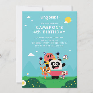 Lingokids Characters Birthday  Invitation