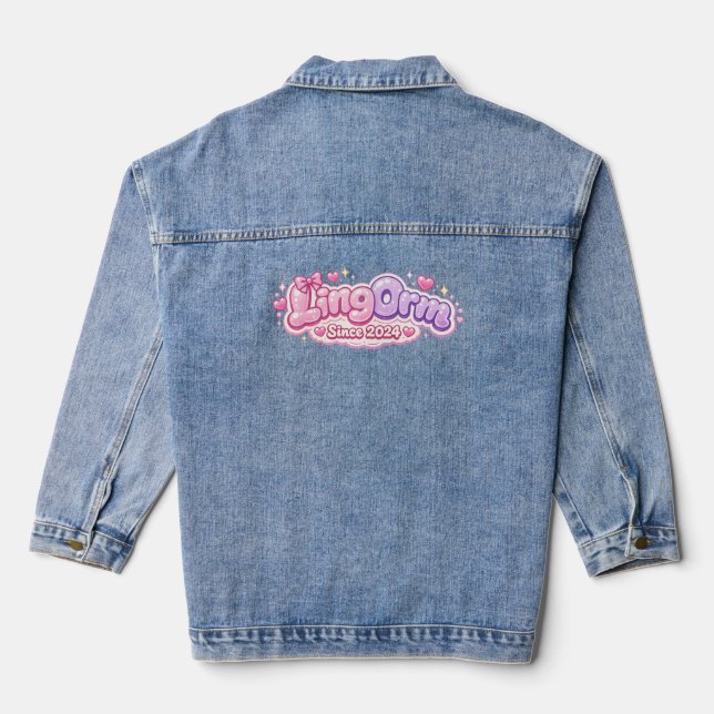 LingOrm Since 2024 Kawaii Bubble Letters – Thai GL Denim Jacket (Back)