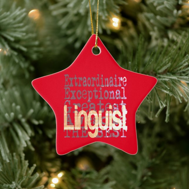 Linguist Extraordinaire Ceramic Ornament (Tree)