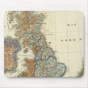 Linguistic map of British Isles Mouse Pad