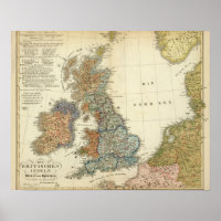 Linguistic map of British Isles
