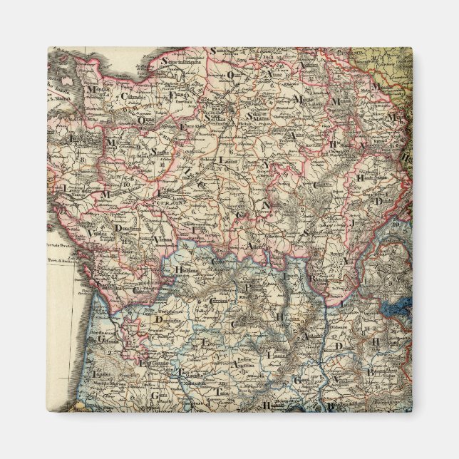 Linguistic map of France Magnet (Front)