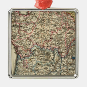 Linguistic map of France Metal Tree Decoration