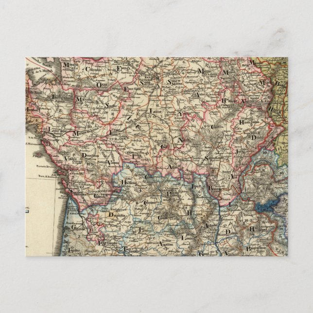 Linguistic map of France Postcard (Front)