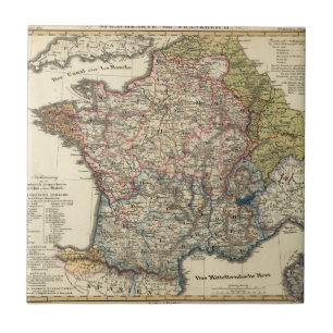 Linguistic map of France Tile