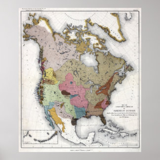 Linguistic stocks of American Indians Poster
