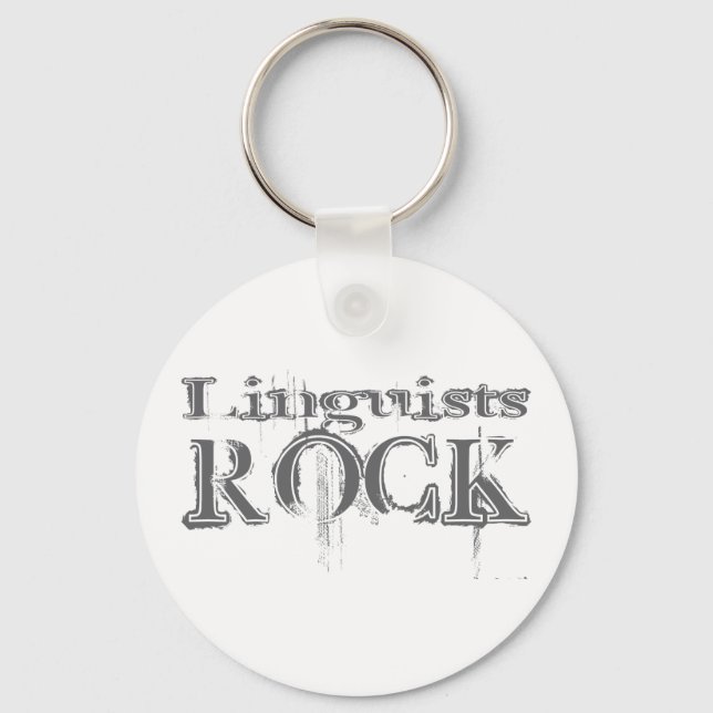 Linguists Rock Key Ring (Front)
