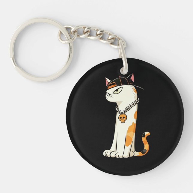 Link & Share Number Calico Cat -ONE Key Ring (Front)