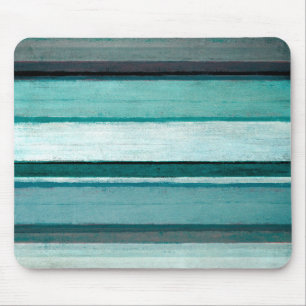 'Link' Teal and Grey Abstract Art Mouse Pad