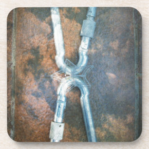 Linked Carabiners Art Print Coaster