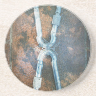 Linked Carabiners Art Print Coaster