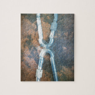 Linked Carabiners Art Print Jigsaw Puzzle