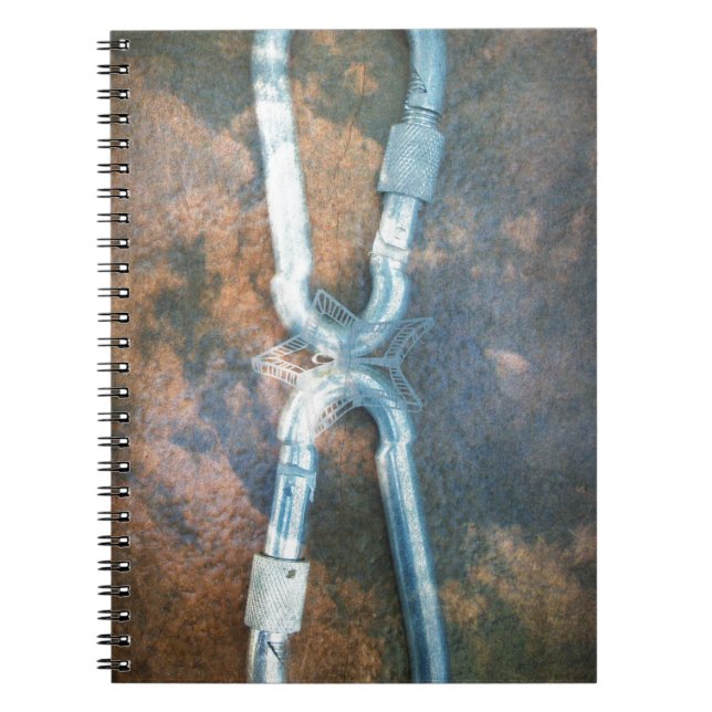 Linked Carabiners Art Print Notebook (Front)