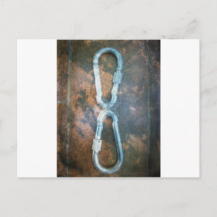 Linked Carabiners Art Print Postcard