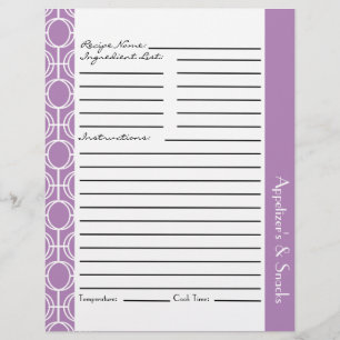 Linked Eternity Rings Recipe Inserts - Purple