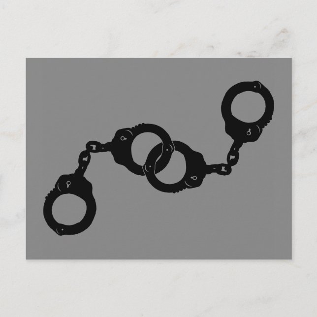 Linked Handcuffs Postcard (Front)