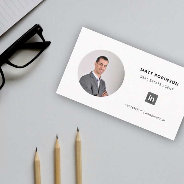 LinkedIn business professional formal office Calling Card (Creator Uploaded)