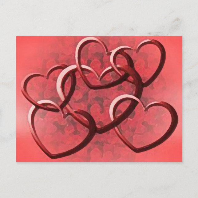 Linking hearts postcard (Front)