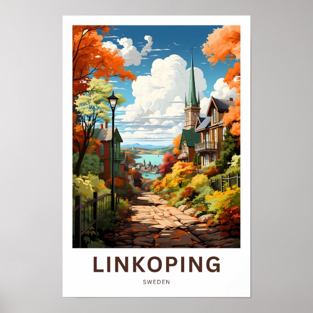 Linkoping Sweden Travel Print (Front)