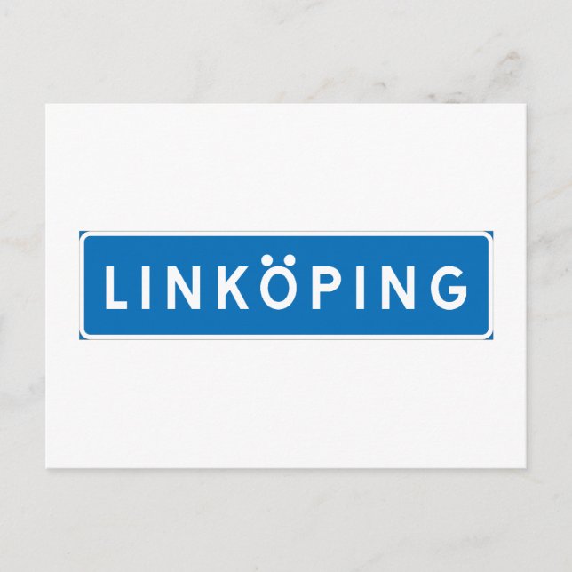 Linkoping, Swedish road sign Postcard (Front)
