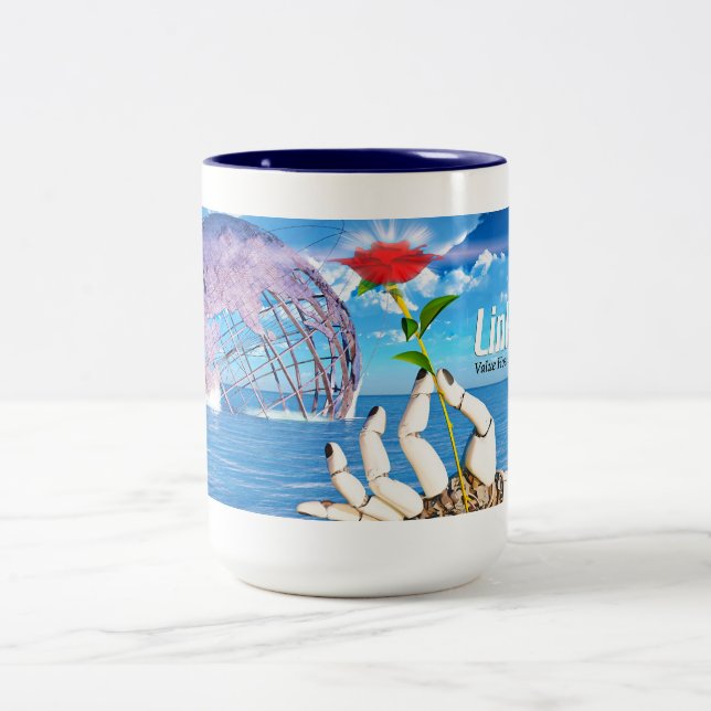 LinkSky Rose, two-tone mug (Center)