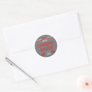 Linksmu Kaledu Lithuanian Merry Christmas Gift Classic Round Sticker