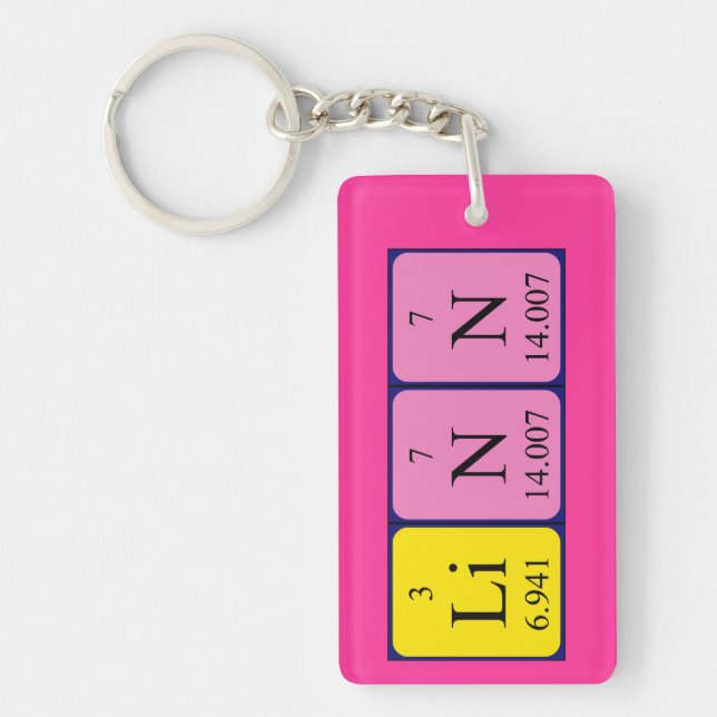 Linn periodic table name keyring (Front)