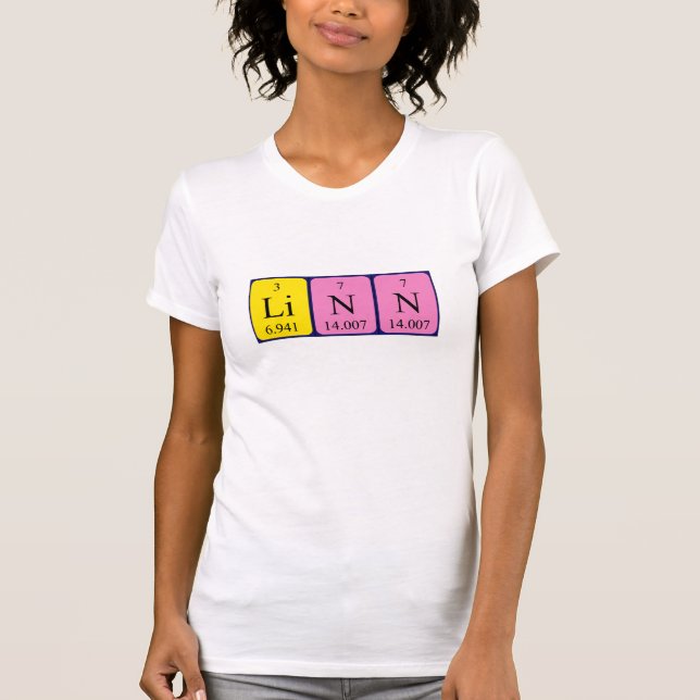 Linn periodic table name shirt (Front)