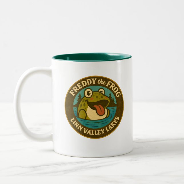 Linn Valley Lakes Tee Shirt Two-Tone Coffee Mug (Left)