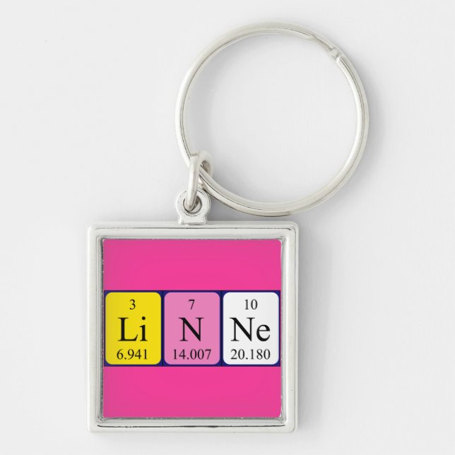 Linne periodic table name keyring (Front)