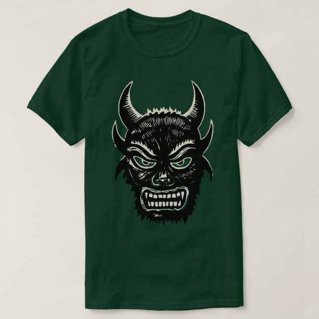 Lino Cut Devil 3 T-Shirt (Design Front)
