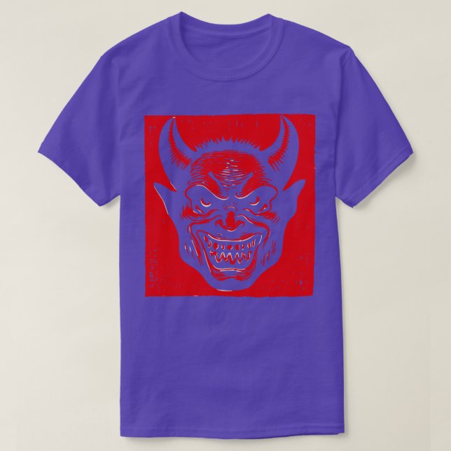 Lino Cut Devil 5 T-Shirt (Design Front)