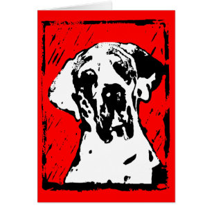 Lino Cut print Design Great Dane Esra 