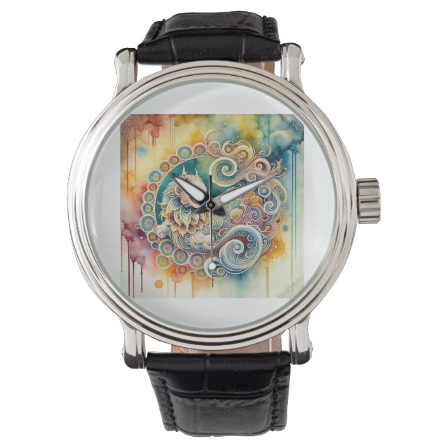 Linsang Beauty 160724AREF204 - Watercolor Watch (Front)
