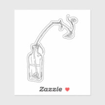 Linseed Bottle Pothos Sticker